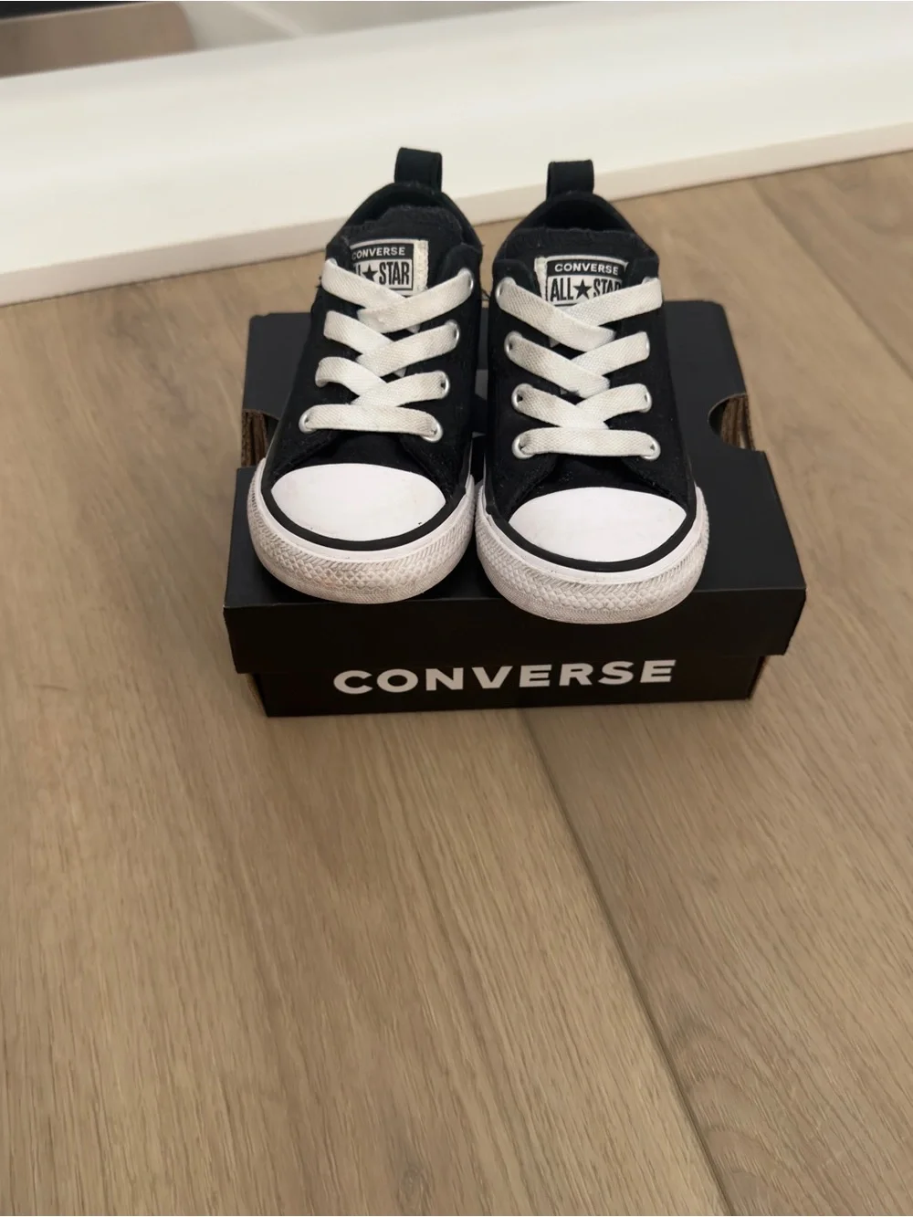 Converse Kids Black and White Low-Top Sneakers